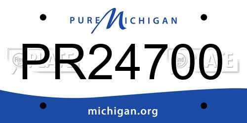 PR24700 Michigan License Plate