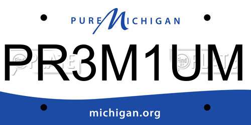 PR3M1UM Michigan License Plate
