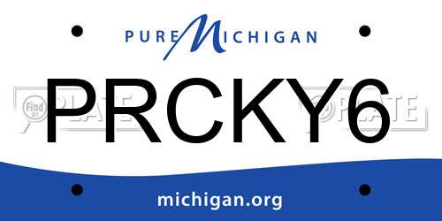 PRCKY6 Michigan License Plate