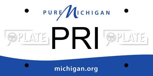 PRI Michigan License Plate
