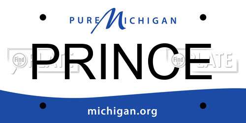 PRINCE Michigan License Plate