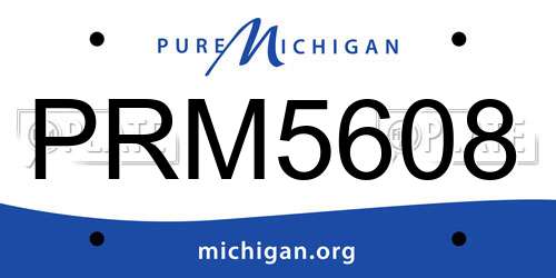 PRM5608 Michigan License Plate