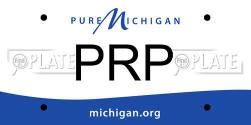 PRP Michigan License Plate