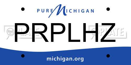 PRPLHZ Michigan License Plate