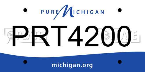 PRT4200 Michigan License Plate