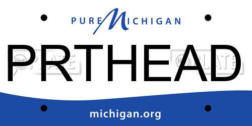 PRTHEAD Michigan License Plate