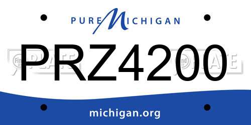 PRZ4200 Michigan License Plate
