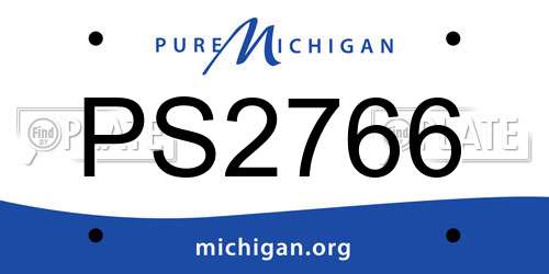 PS2766 Michigan License Plate