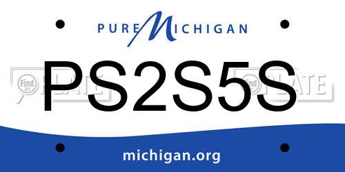 PS2S5S Michigan License Plate