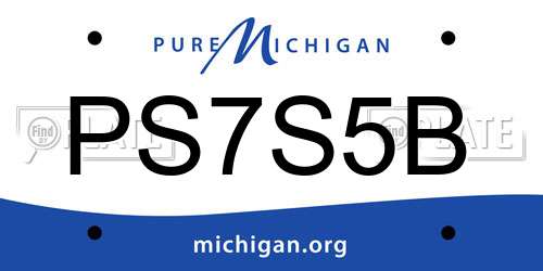 PS7S5B Michigan License Plate