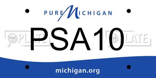 PSA10 Michigan License Plate