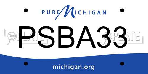 PSBA33 Michigan License Plate