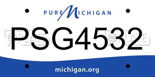 PSG4532 Michigan License Plate
