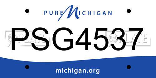 PSG4537 Michigan License Plate