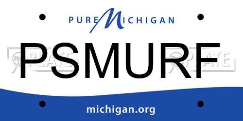 PSMURF Michigan License Plate