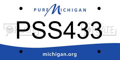 PSS433 Michigan License Plate