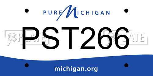 PST266 Michigan License Plate