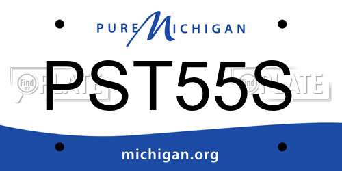 PST55S Michigan License Plate