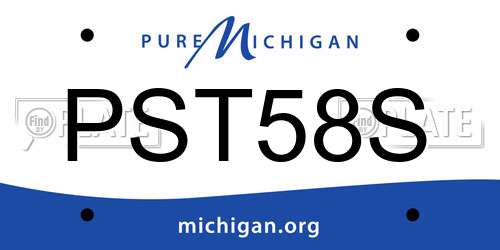 PST58S Michigan License Plate