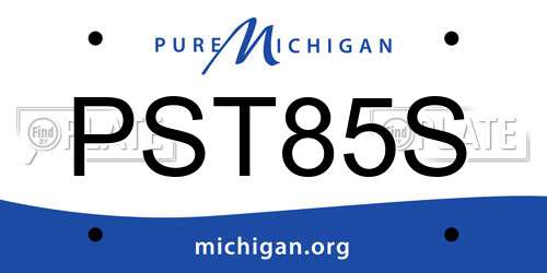 PST85S Michigan License Plate
