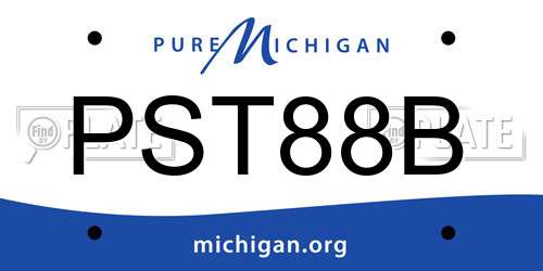 PST88B Michigan License Plate