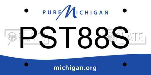 PST88S Michigan License Plate