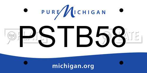 PSTB58 Michigan License Plate