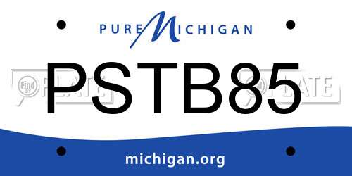 PSTB85 Michigan License Plate
