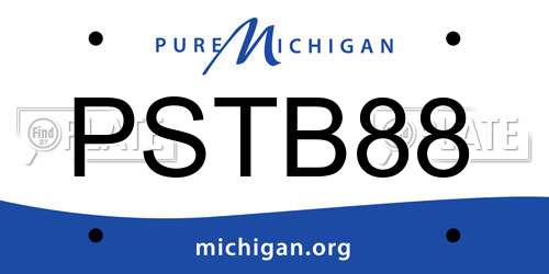 PSTB88 Michigan License Plate