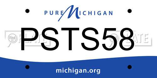 PSTS58 Michigan License Plate