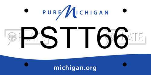 PSTT66 Michigan License Plate