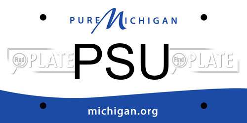 PSU Michigan License Plate