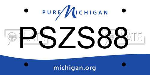PSZS88 Michigan License Plate