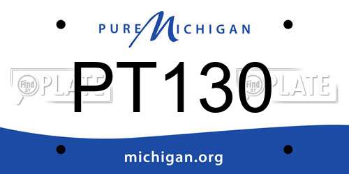 PT130 Michigan License Plate