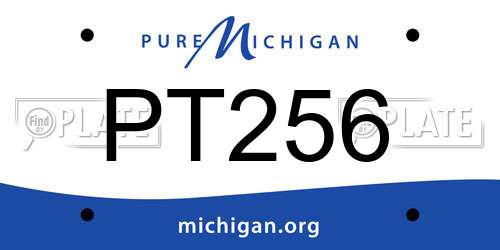 PT256 Michigan License Plate