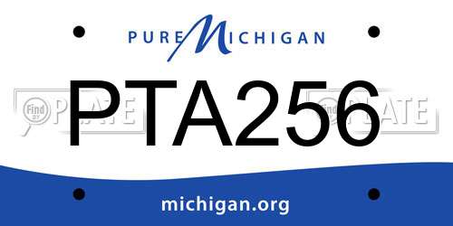 PTA256 Michigan License Plate