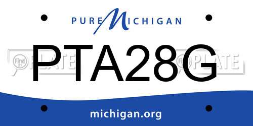 PTA28G Michigan License Plate