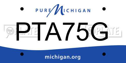 PTA75G Michigan License Plate