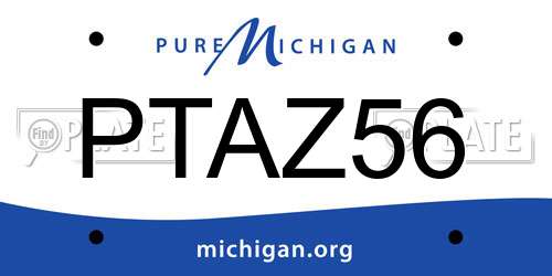 PTAZ56 Michigan License Plate