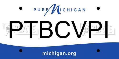 PTBCVPI Michigan License Plate