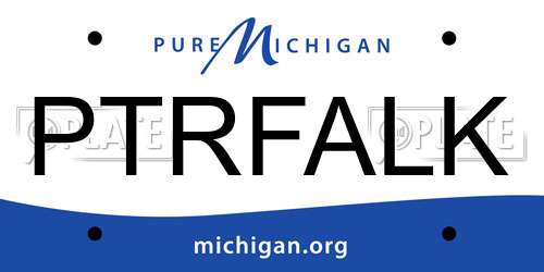 PTRFALK Michigan License Plate