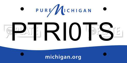 PTRI0TS Michigan License Plate