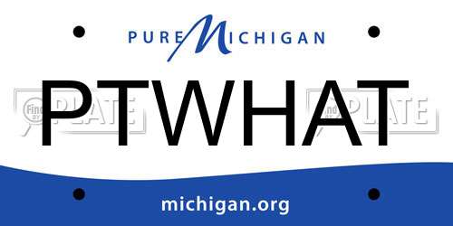 PTWHAT Michigan License Plate