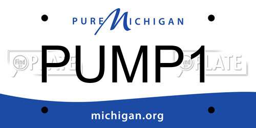 PUMP1 Michigan License Plate