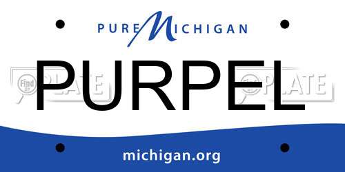 PURPEL Michigan License Plate