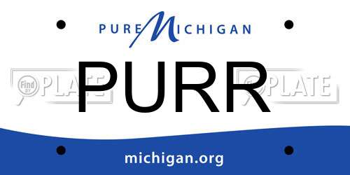 PURR Michigan License Plate