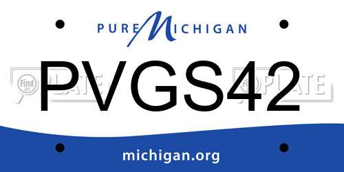 PVGS42 Michigan License Plate
