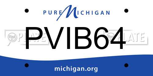 PVIB64 Michigan License Plate