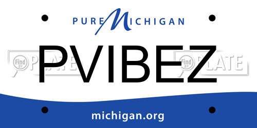 PVIBEZ Michigan License Plate