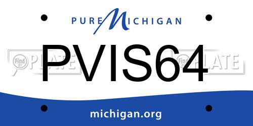 PVIS64 Michigan License Plate